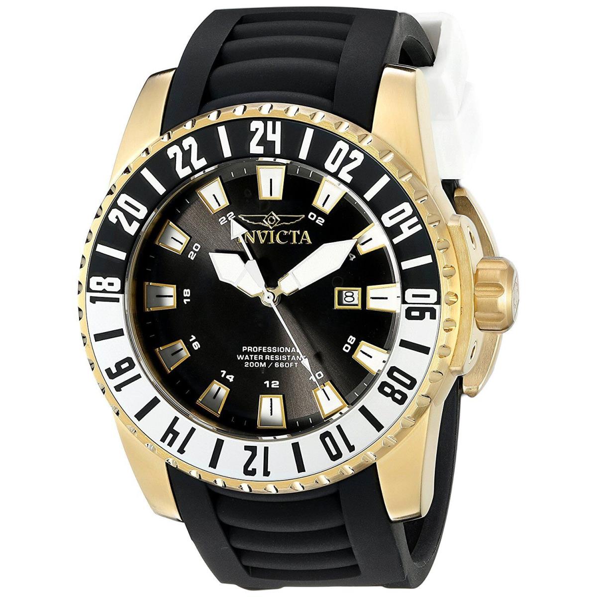 Mens Invicta 19684 Pro Diver Black Rubber Strap Watch