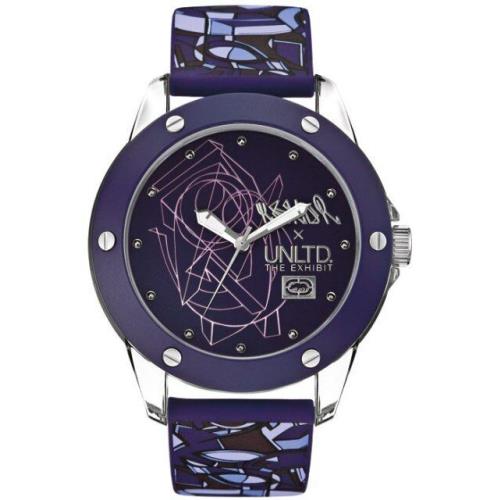 Marc Ecko The Tran Purple Dial Watch E09530G4 with Purple Silicone Strap