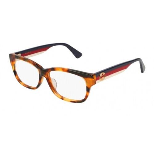 Gucci GG0278OA 004 Rectangular Square Havana Multicolor Optical Frame