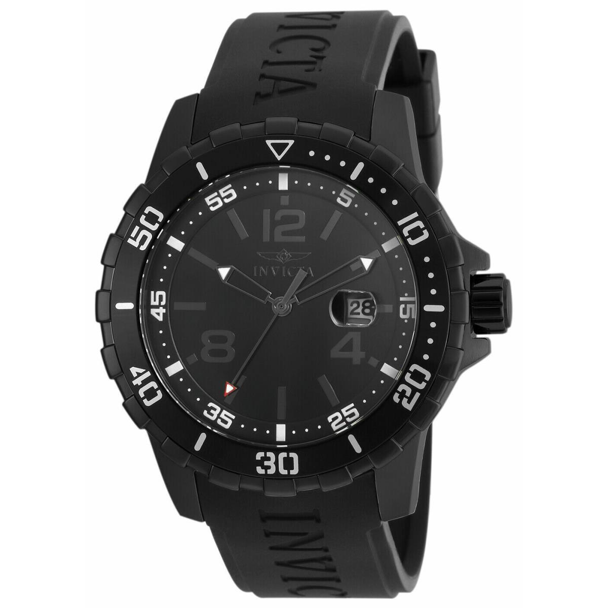 Invicta 21549 Men`s Specialty Black Dial Black Polyurethane Strap Watch - Black