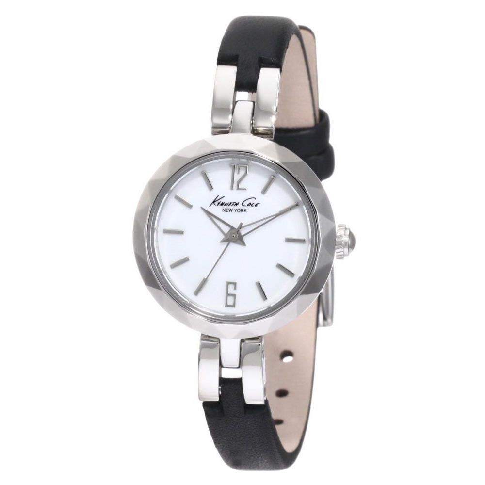 Timex Kenneth Cole KC2644 Stainless Steel Ladies Black Leather Strap Watch