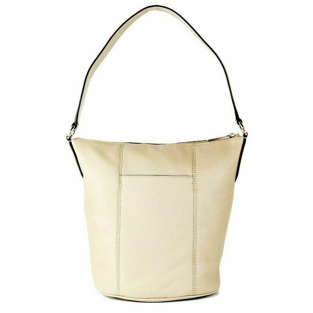 Michael Kors Brooke Bucket Messenger Bag Ivory Leather 35T0G0KM8L FS 1