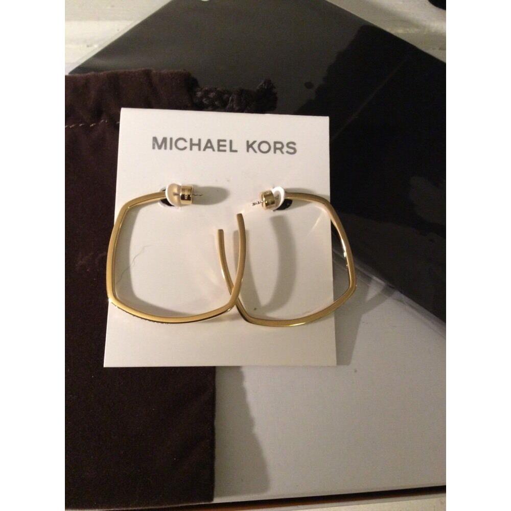 Michael Kors Cityscape Chains Earrings Hoops with Crystals 42