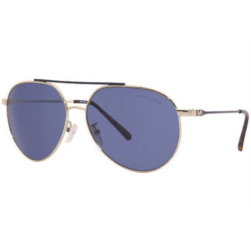 Michael Kors Antigua MK1041 101480 Sunglasses Shiny Pale Gold/ink Solid 60mm