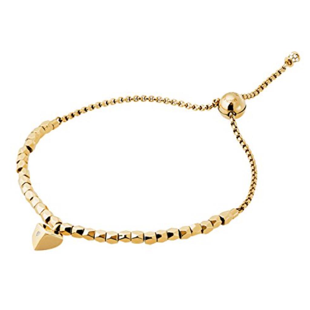 Michael Kors Women`s Gold Heart Polished Platings Chain Bracelet MKJ6593710 +box