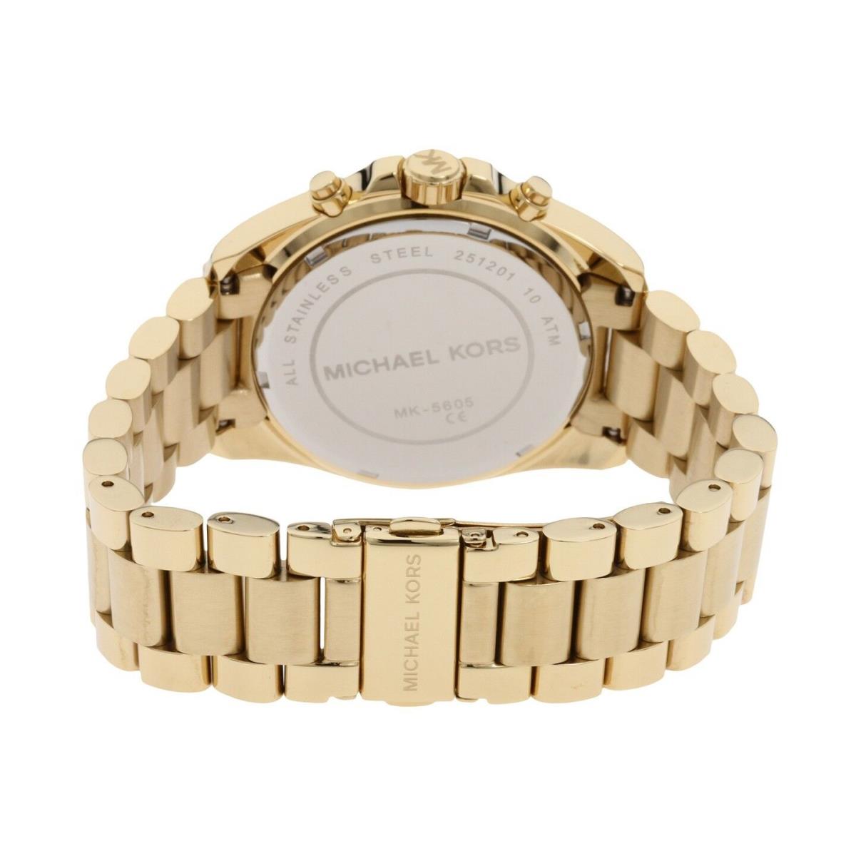 Michael Kors Bradshaw Gold Tone Roman S Chronograph Bracelet Watch MK5605