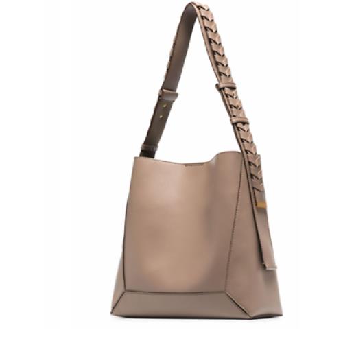 Stella Mccartney Medium Soft Eco Alter Leather Hobo Bag In Moss