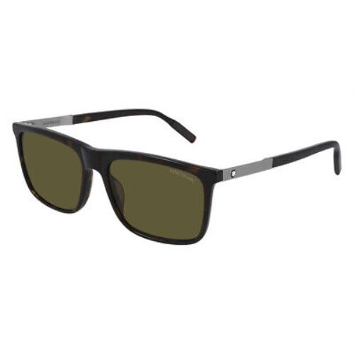 Montblanc MB 0116S 002 Unisex Rectangle Sunglasses