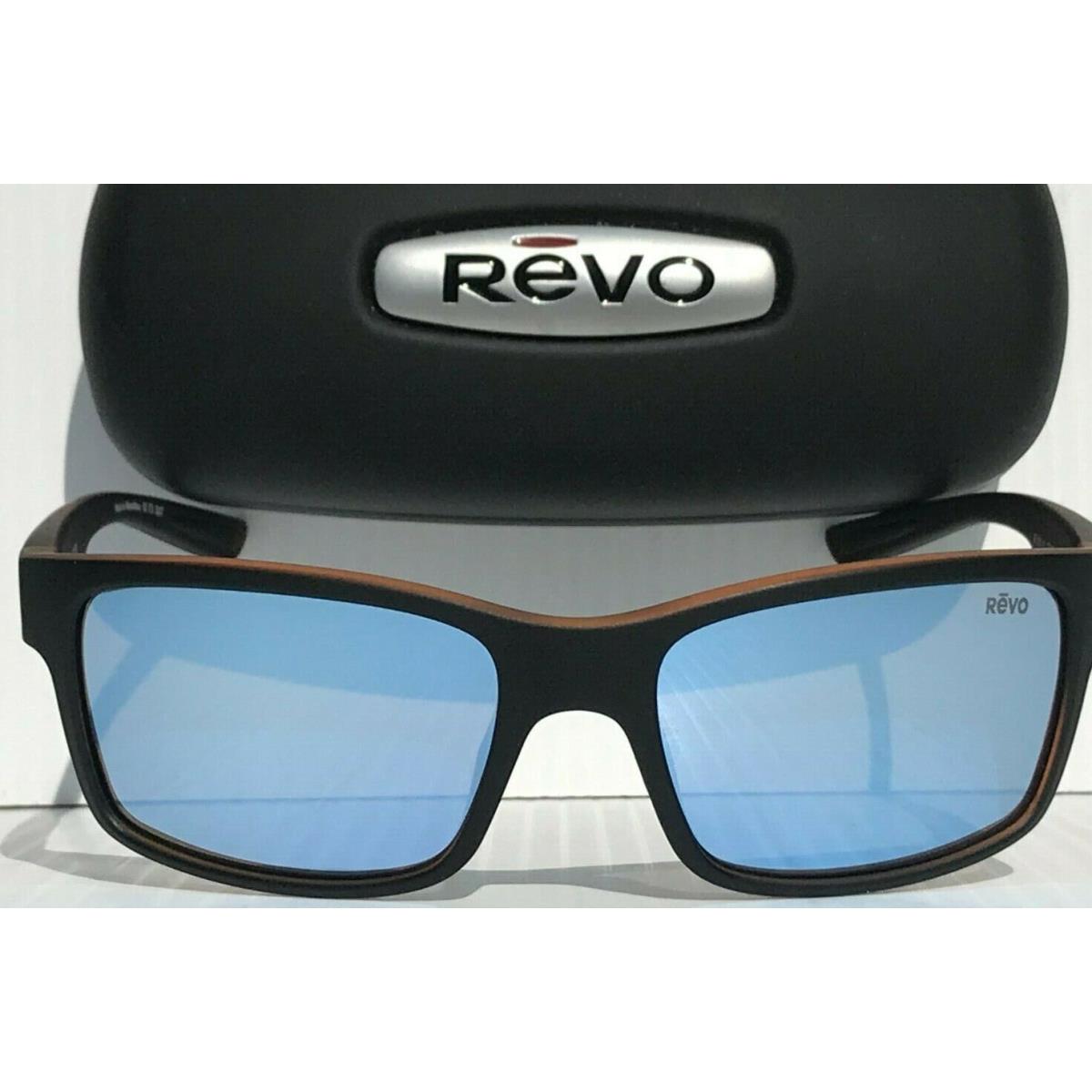 Revo sunglasses Crawler - Matte Black Tortoise Frame, Blue Water Mirrored Polarized Lens