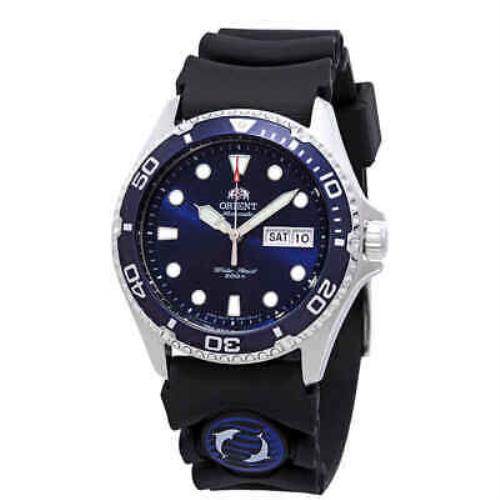 Orient Ray II Automatic Blue Dial Men`s Watch FAA02008D9 - Dial: Blue, Band: Black, Bezel: Silver-tone