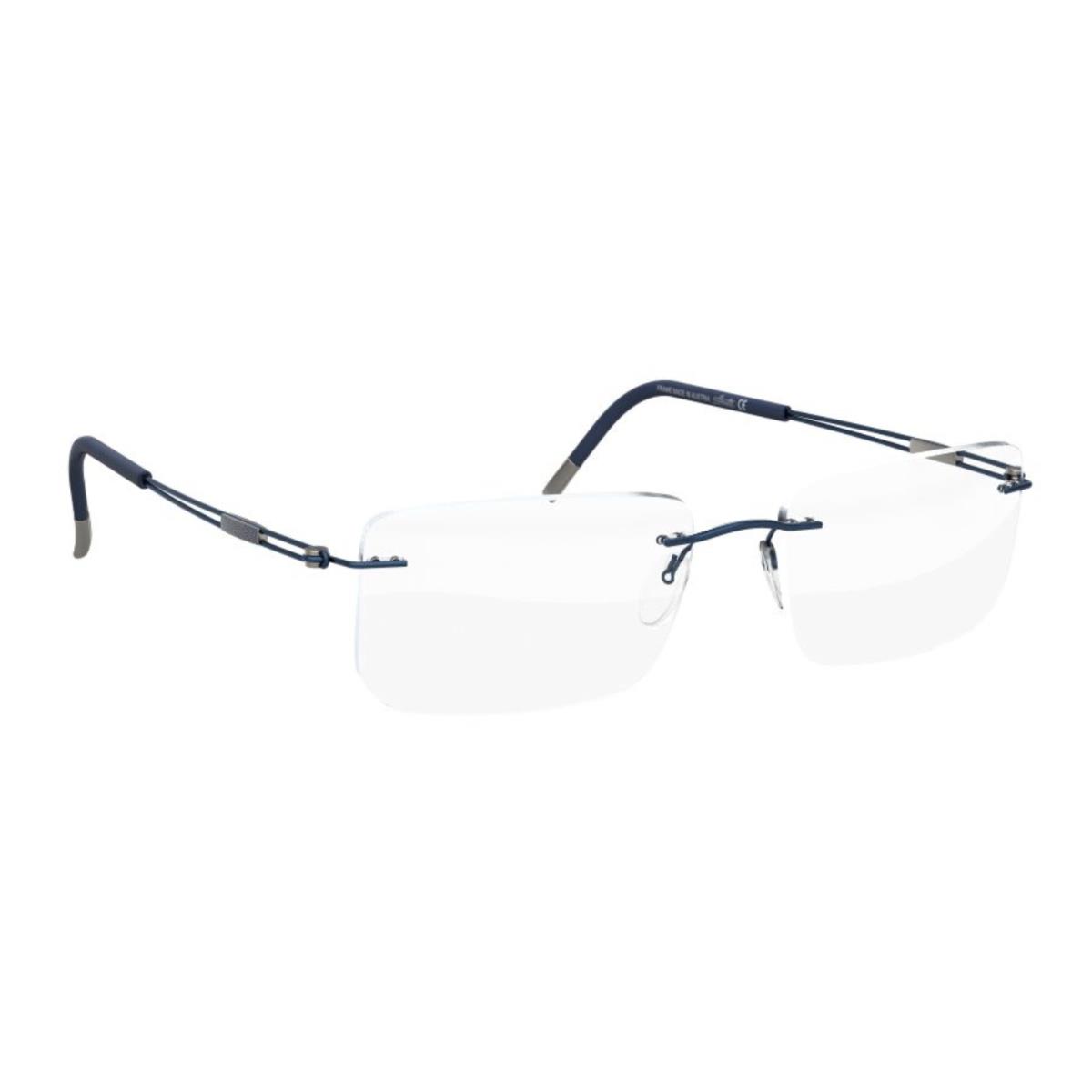 Silhouette 5521 Rimless Eyeglasses Titan Next Generation Titanium Frames Blue Midnight - 4540, Size: 52-19 150, Shape: EY