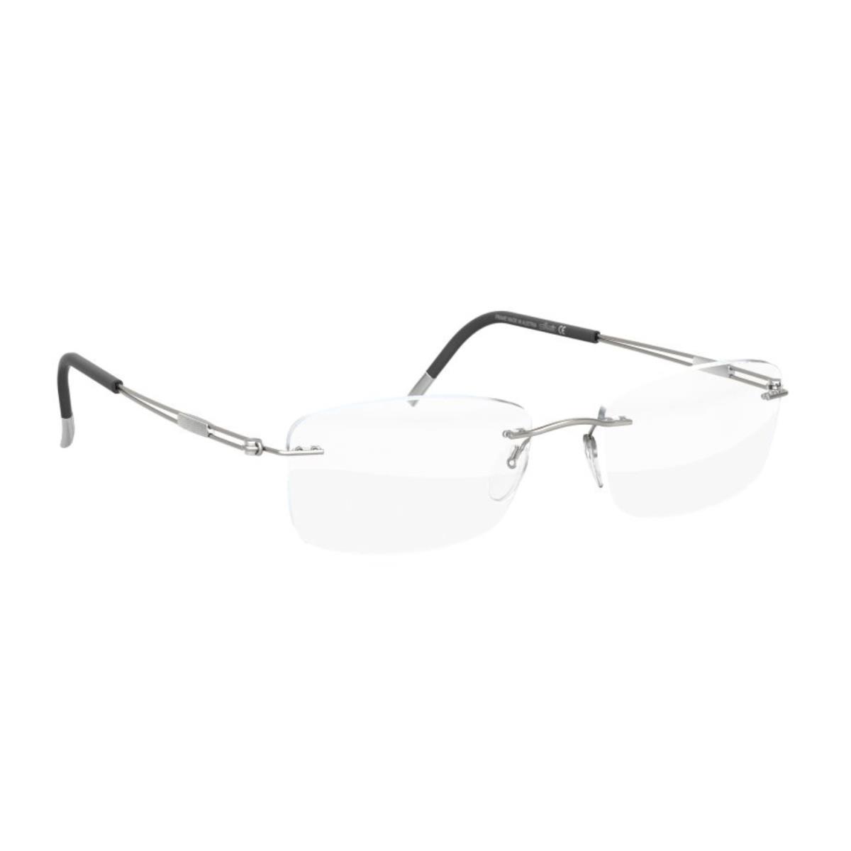 Silhouette 5521 Rimless Eyeglasses Titan Next Generation Titanium Frames Tech Silver - 7010, Size: 49-19 140, Shape: EW