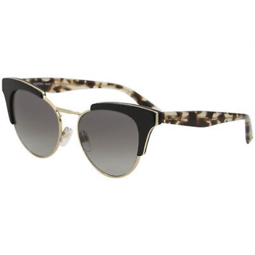Valentino Women`s VA4026 VA/4026 5001/11 Black Fashion Cat Eye Sunglasses 53mm