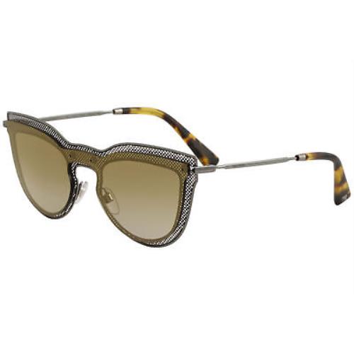 Valentino VA2018 VA/2018 3005/6E Gunmetal Fashion Cat Eye Sunglasses 33mm