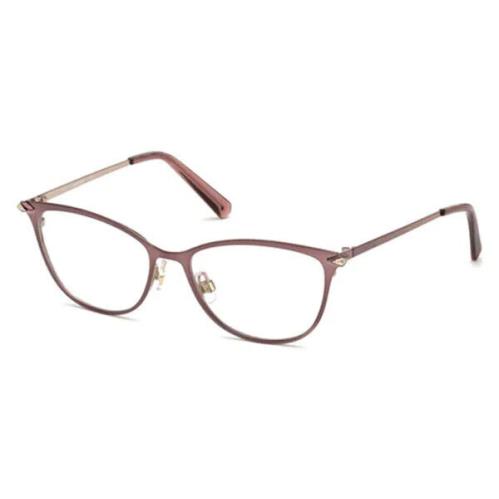 Swarovski Eyeglasses SK5246 072 Shiny Pink Cat Eye Frames Rx-able 50MM
