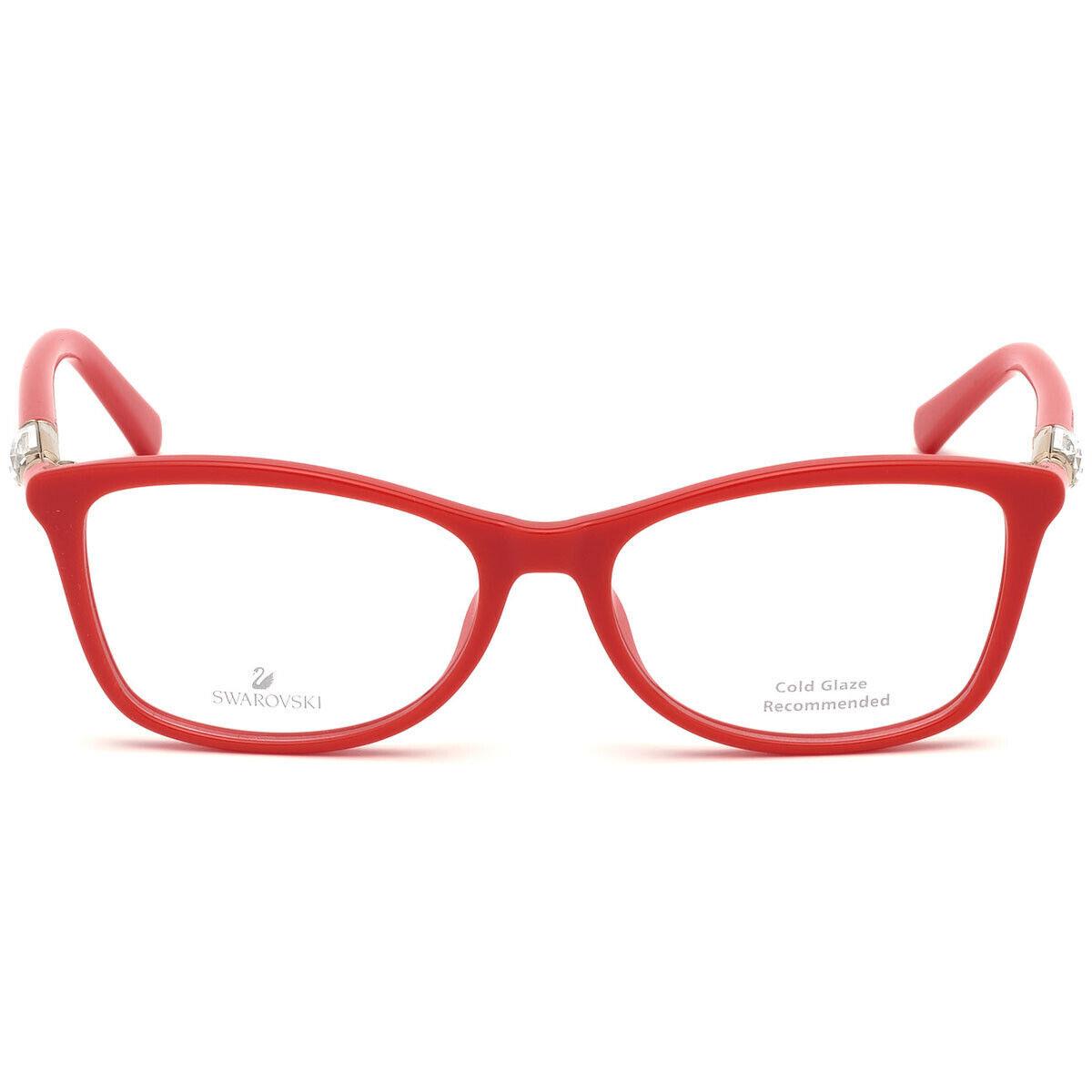 Swarovski SK5336 066 Eyeglasses Shiny Red Frame 53mm