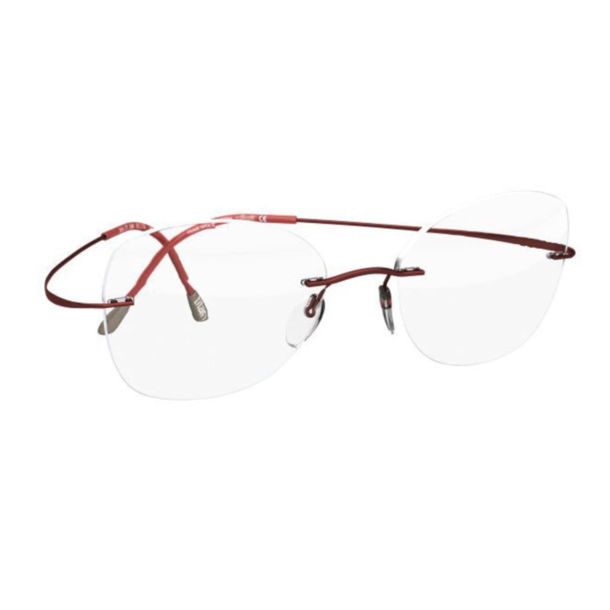 Silhouette Rimless Eyeglasses Titan Minimal Art Must 5515 CT 3040 Wine Red Frame