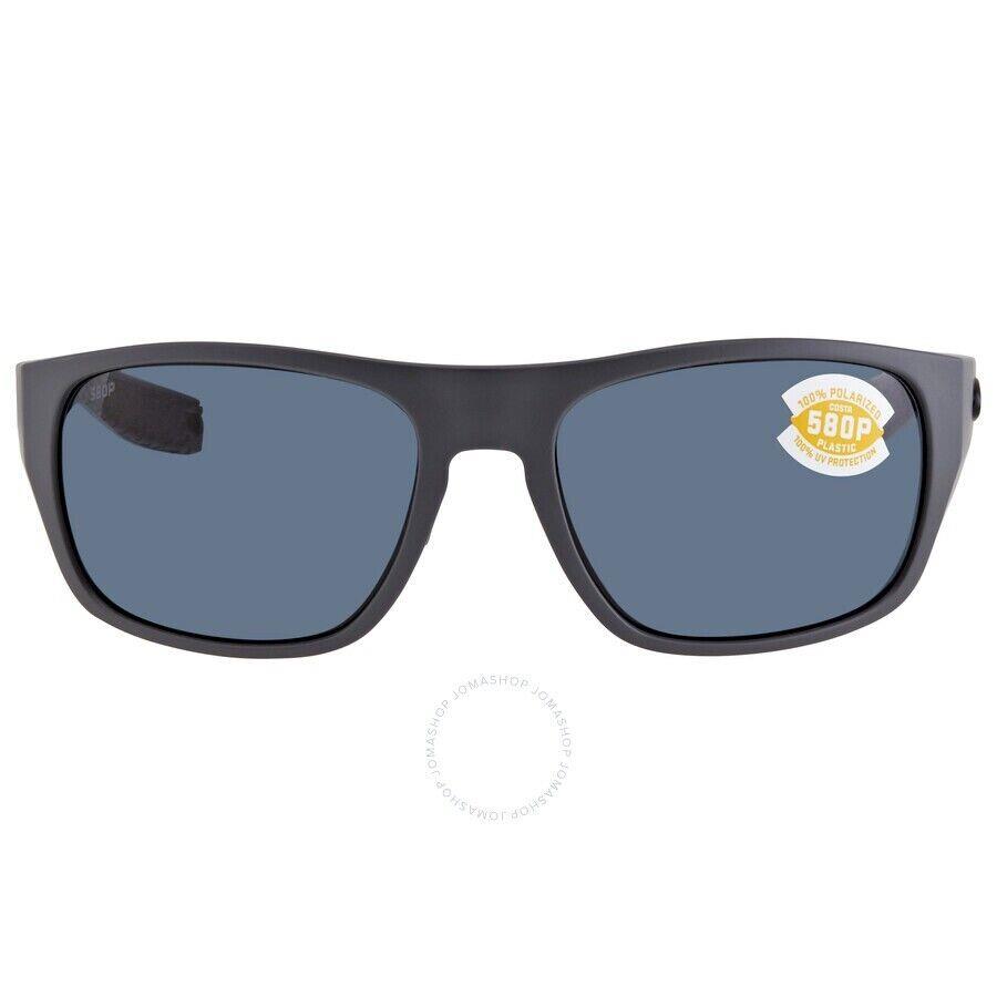 Costa Del Mar Tco 98 Ogp Tico Sunglasses Matte 580P Polarized Plastic Wrap - Frame: Gray, Lens: Gray