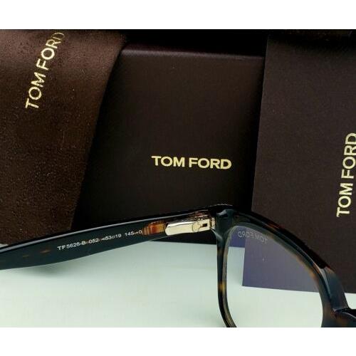 Tom Ford Eyeglasses TF 5626-B 052 53-19 Tortoise Frames w/ Blue Block  Lenses | 017765062754 - Tom Ford eyeglasses - Tortoise & Gold , Tortoise /  Gold Frame, Clear with Blue Block AR Coating Lens | Fash Direct