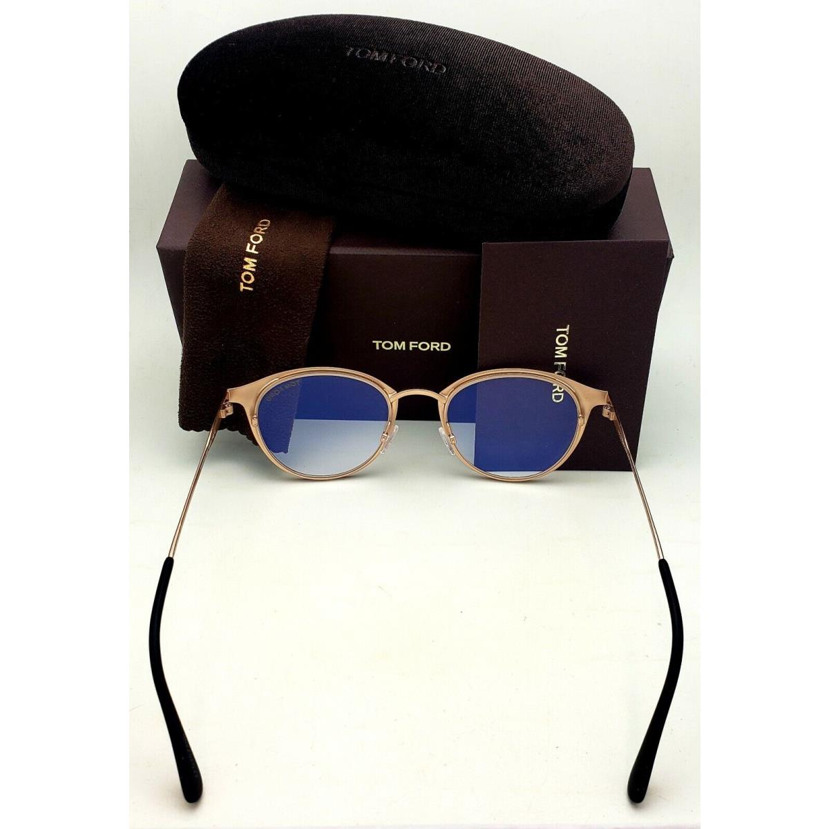 Tom Ford Eyeglasses TF 5528-B 002 49-20 Black Gold Frames Blue Block Lenses  | 0664689992485 - Tom Ford eyeglasses - Matte Black & Gold Frame, Clear  Blue Block Lens, Matte Black & Gold Manufacturer | Fash Direct