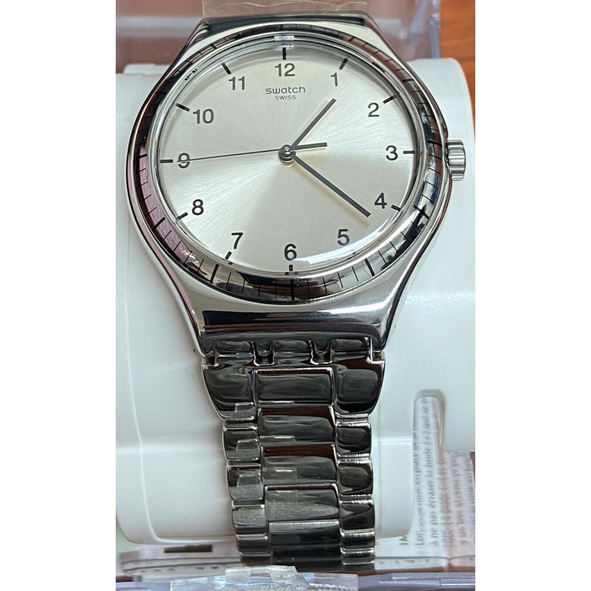 Swatch YWS100G Zio Argento Silver Dial Stainless Steel Women`s Watch