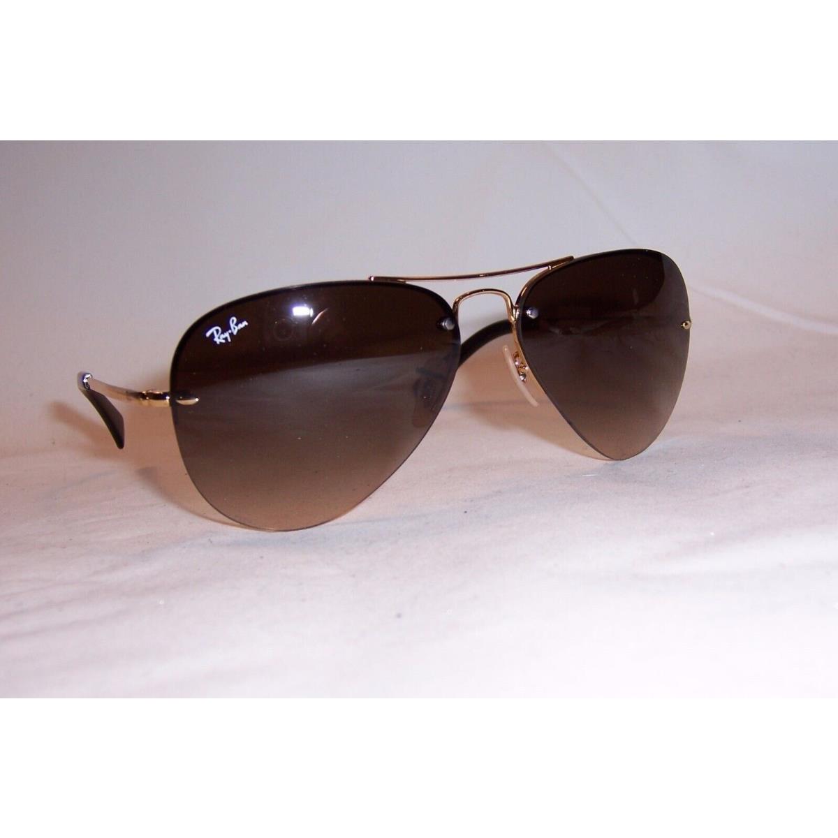 Rayban Aviator Sunglasses 3449 001/13 Gold/brown 59MM