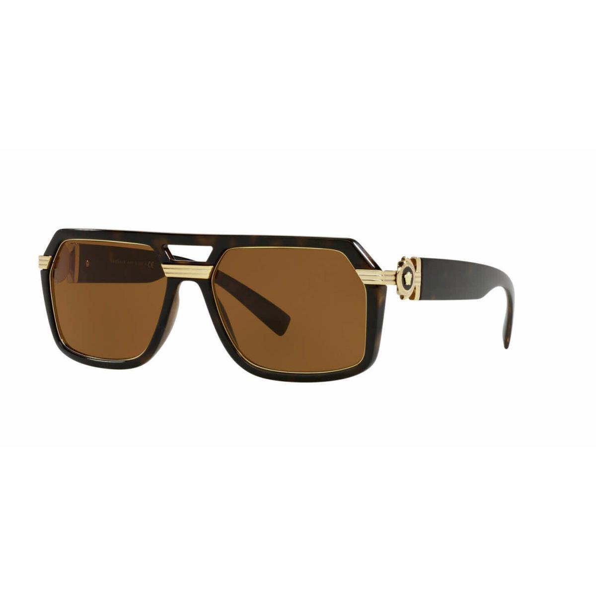 Versace Sunglasses VE4399 108-73 58mm Havana / Dark Brown Lens ...