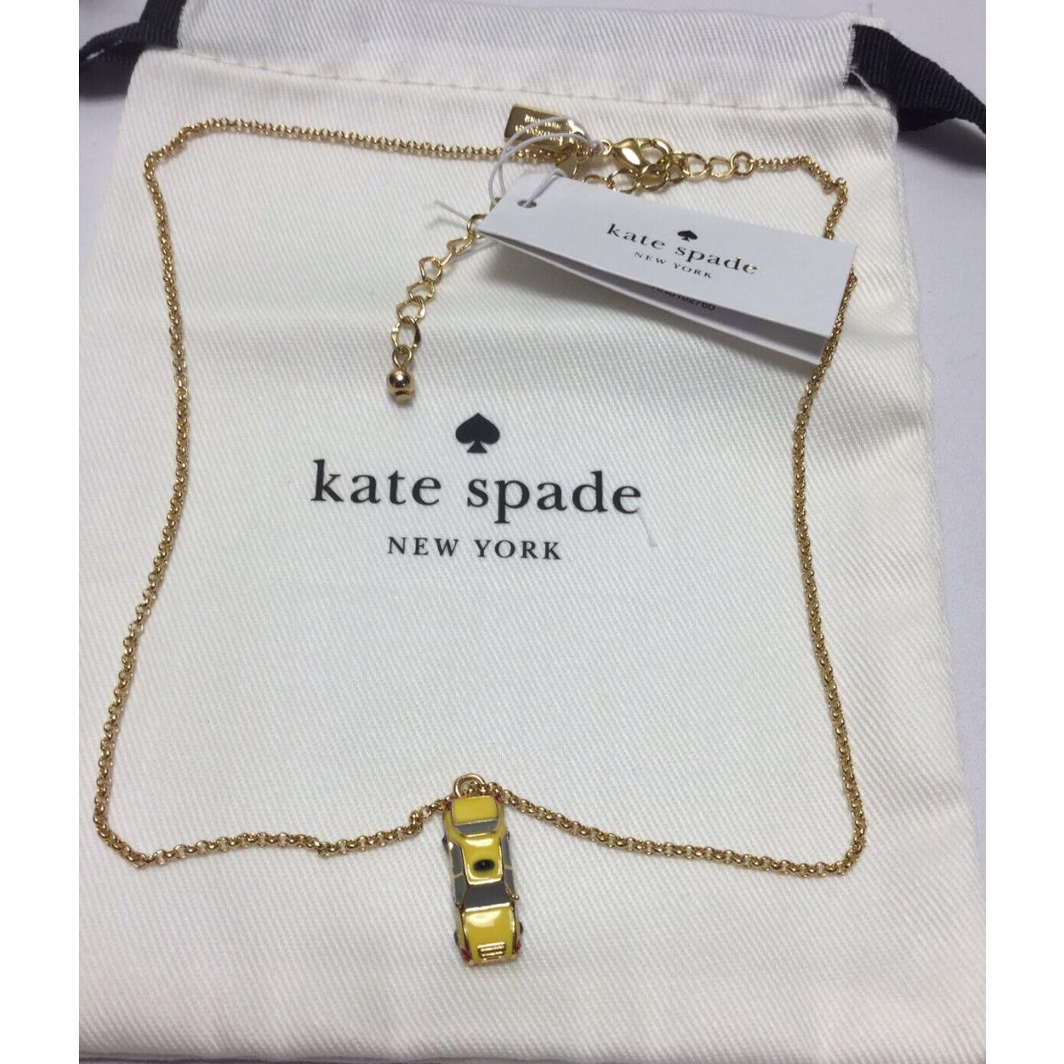 Kate Spade York Ma Cherie Taxi Mini Pendant Necklace w/ KS Dust Bag - Kate  Spade jewelry - 035826066107 | Fash Brands
