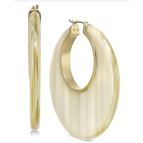 Kate Spade New York On The Dot Hoop Earrings Cream Gold 2 KSS97b