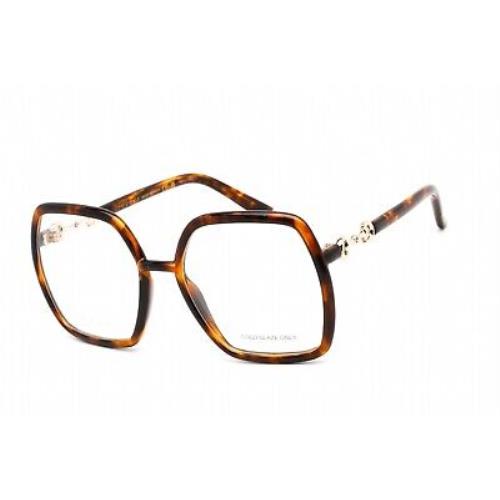 Gucci GG0890O-002 Shiny Dark Havana Eyeglasses - Frame: Shiny Dark Havana