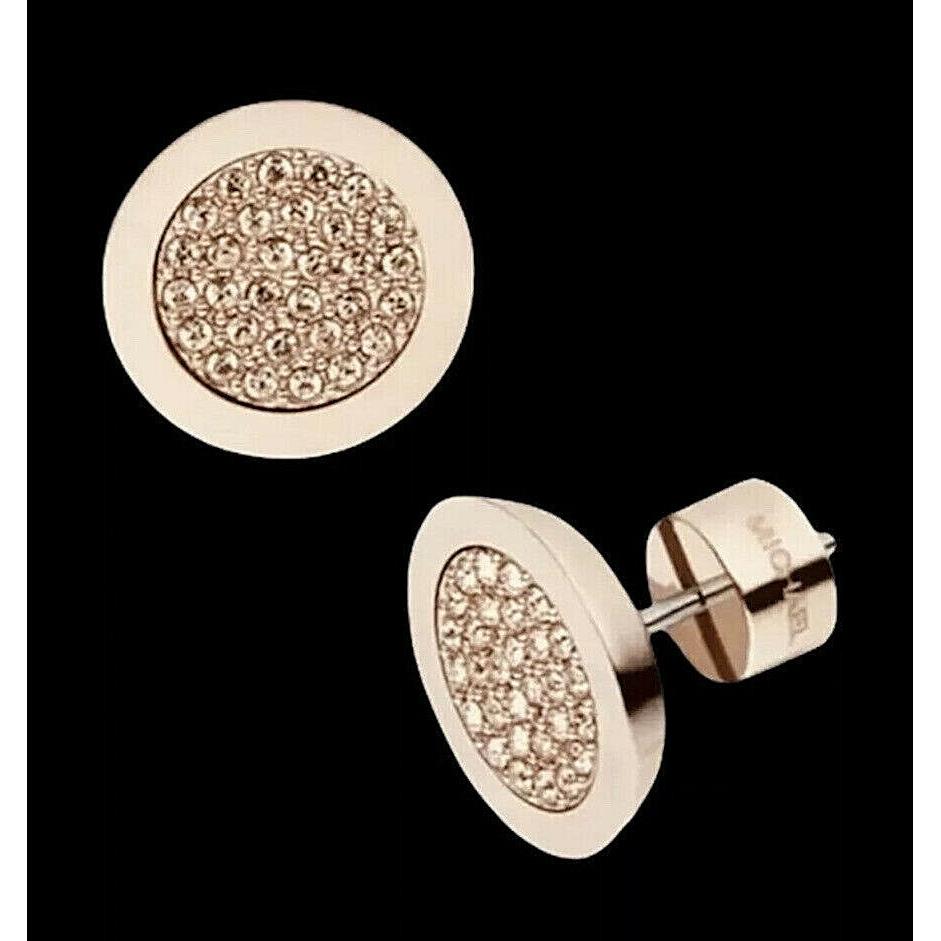 Michael Kors Brilliance Rose Gold-tone Pave Earrings MKJX2743791