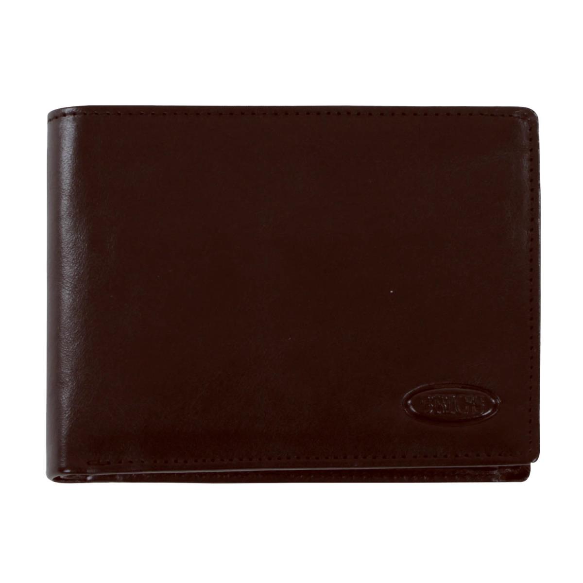 Bric`s Bric`s Men`s Monte Rosa Vegetable-tanned Leather Wallet with Transparent Flap Brown