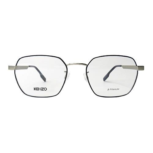 Kenzo Titanium Eyeglasses KZ50117U 017 Black on Gray Optical Frame 53-19-140