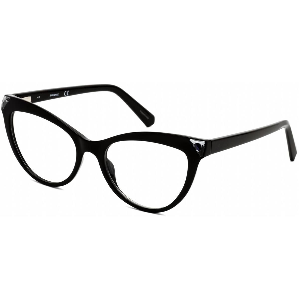 Swarovski Women`s Eyeglasses Shiny Black Cat Eye Plastic Frame SK5268 001