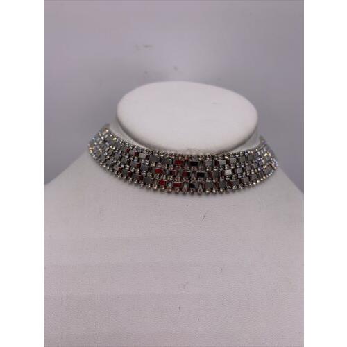 Nwot Lauren Ralph Lauren Silver Tone Crystsl Choker JC402