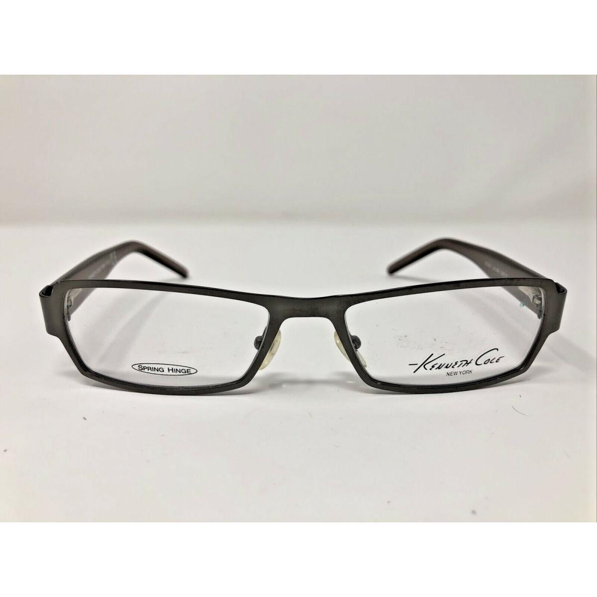 Kenneth Cole Eyeglasses Frames KC129 C.008 53-17-135 Gunmetal/checkered CJ91