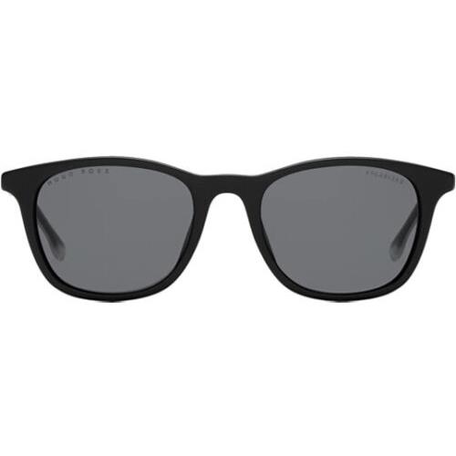 hugo boss polarized matte black slim square