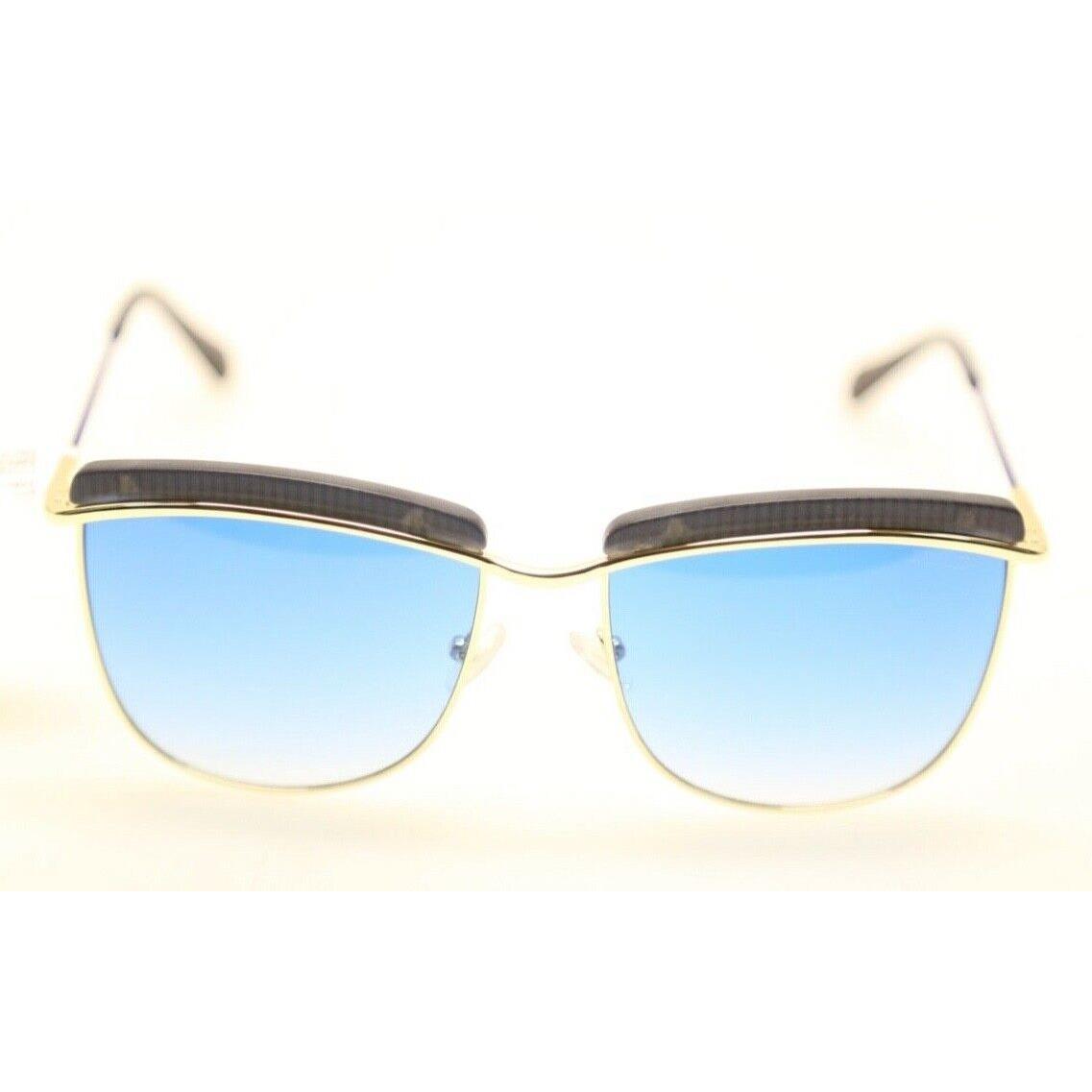 Balmain BL2521B C02 Gold Blue/blue Gradient Lens Sunglasses 549