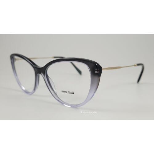 Miu Miu Eyeglasses Vmu 02S Color 05T-101 Grey Fade Gold Size 53 Cat Eye