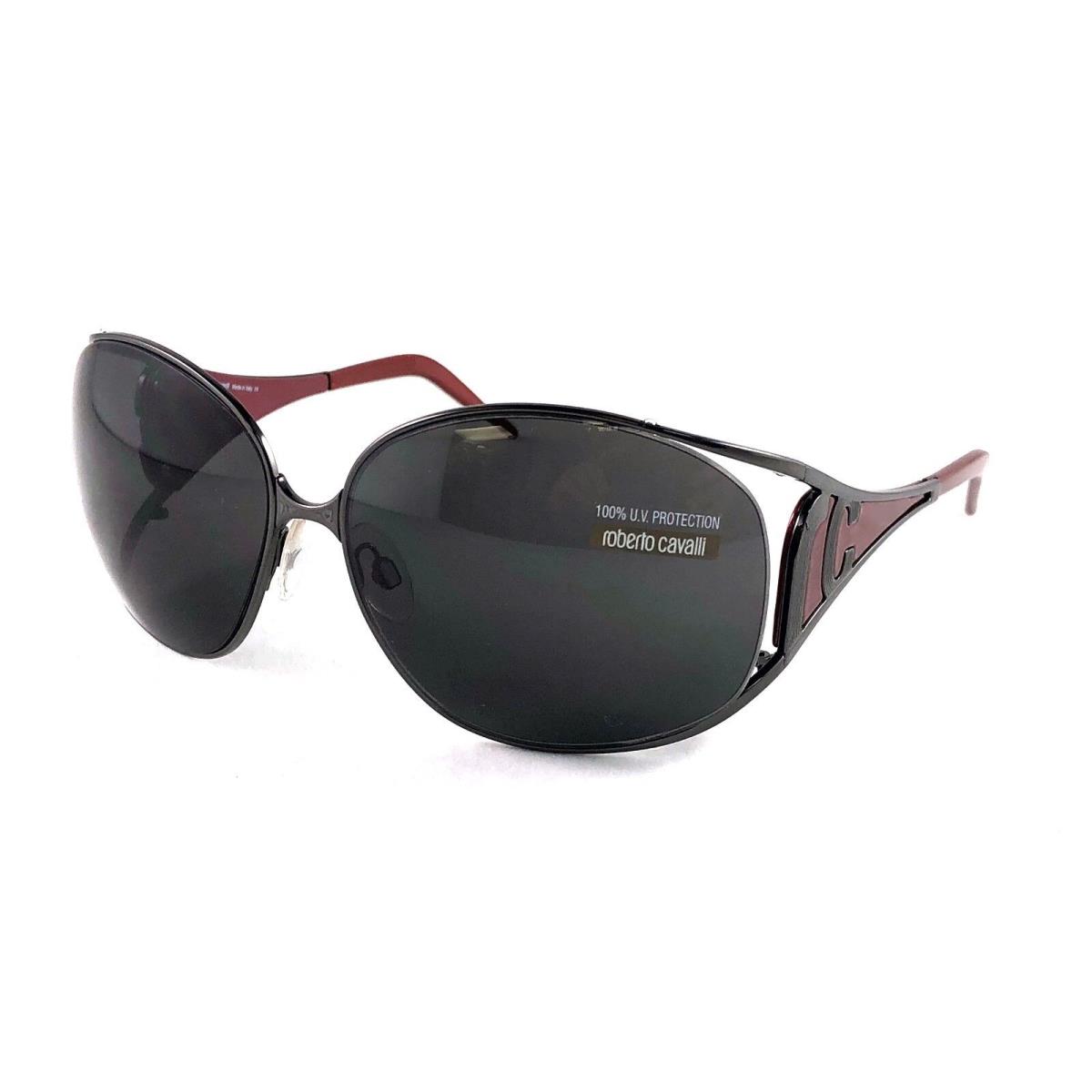 Roberto Cavalli Aloadi RC308S RC 308S 731 64-15-130 Gunmetal Red Smoke