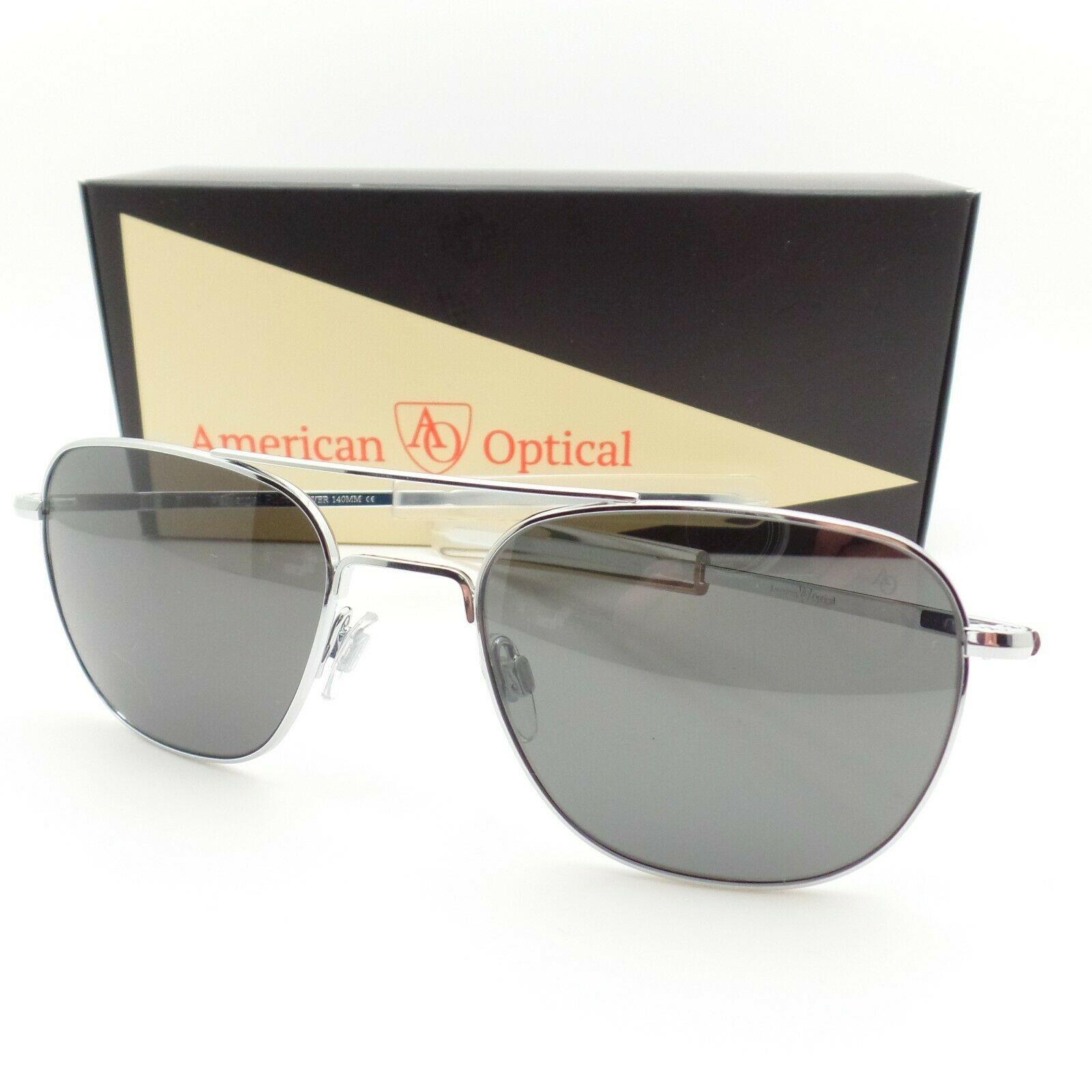American Optical Original Pilot AO American Optical Pilot Silver Grey Bayonet Glass Sunglasses Authent