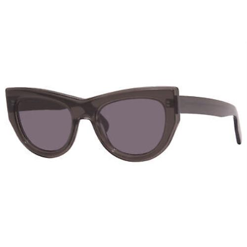 Kenzo KZ40022I 05A Sunglasses Women`s Grey Transparent/smoke Lenses Cat Eye 53mm