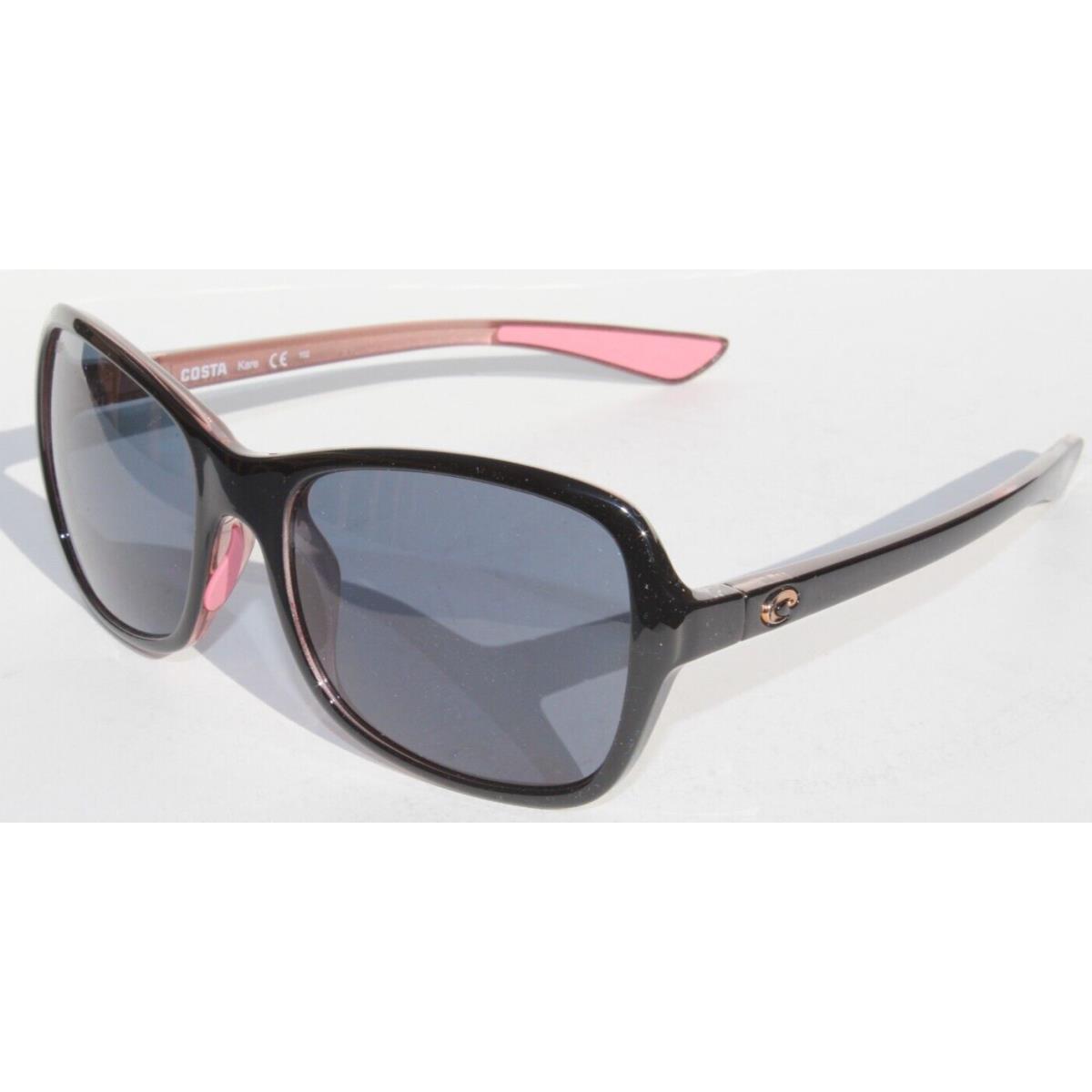 Costa Del Mar Kare Polarized 580P Sunglasses Womens Black Hibiscus/gray