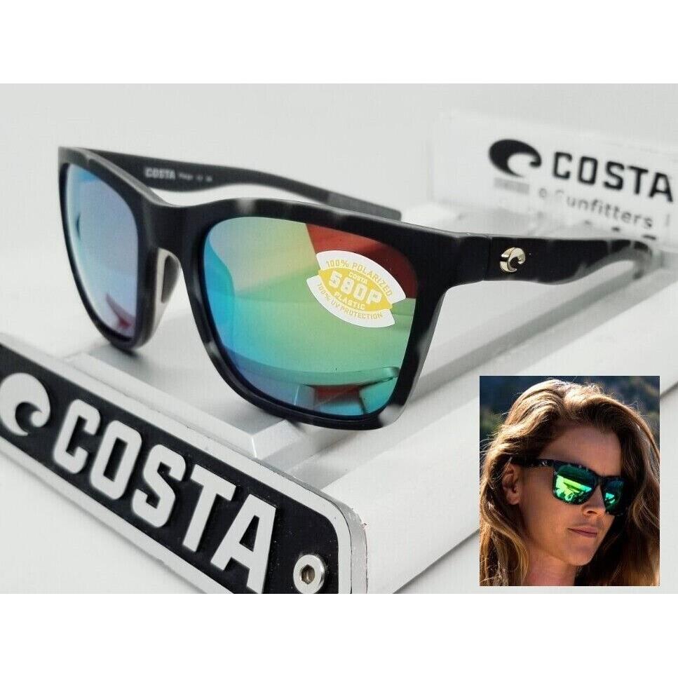 Costa Del Mar Gray Tortoise/green Mirror Panga Polarized 580P Sunglasses - Frame: Gray, Lens: Green