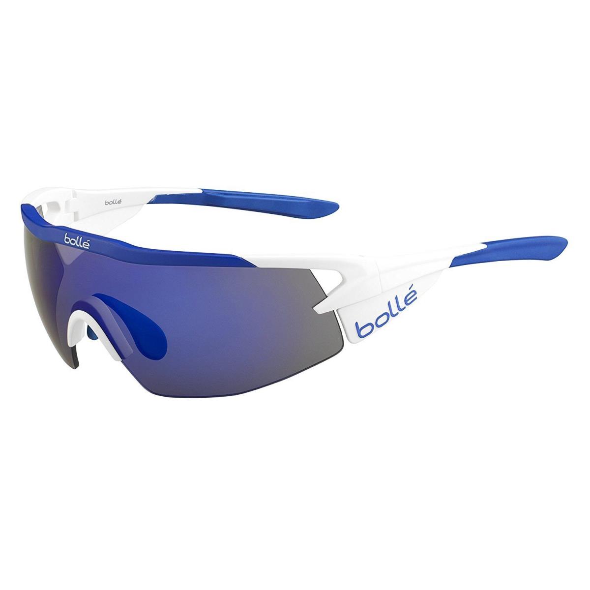 Bolle Aeromax Sunglasses - Matte White/blue Frame Blue Violet AF Lens - 12272
