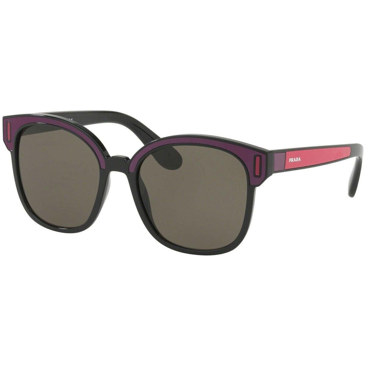 Prada PR 05US SSA5S2 Sunglasses Black/brown 53 mm