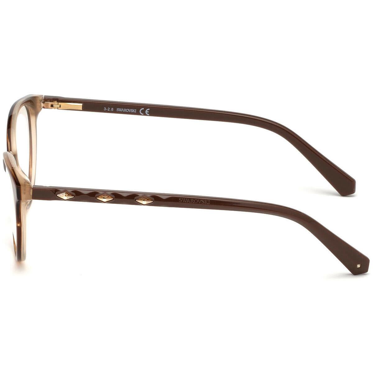 Swarovski SK5302 047 Brown Cat Eye Plastic Eyeglasses Frame 53-15-140 SW5302
