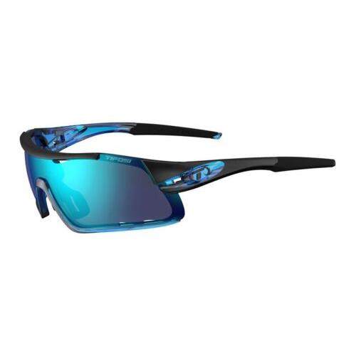 Tifosi Davos Sport Cycling Sunglasses Interchangeable Lenses Crystal Blue - Clarion Blue, AC Red, Clear