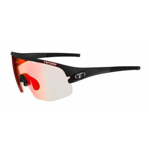 Tifosi Sledge Lite Sunglasses Clarion Red Fototec Lens Matte Black w/ Smoke, AC Red, Clear