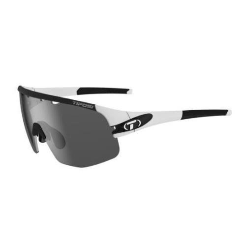 Tifosi Sledge Lite Sunglasses Clarion Red Fototec Lens Matte White w/ Smoke, AC Red, Clear